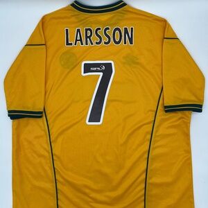 Larsson #7 Celtic FC 2000/2001 Away ORIGINAL Umbro VTG Rare Soccer Jersey (XXL)